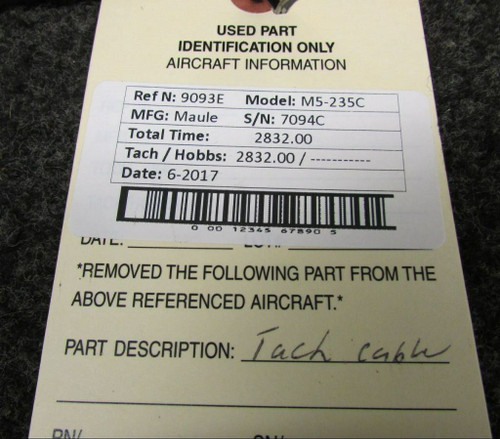 Maule M5-235C Tach Cable Assembly 24 Inch