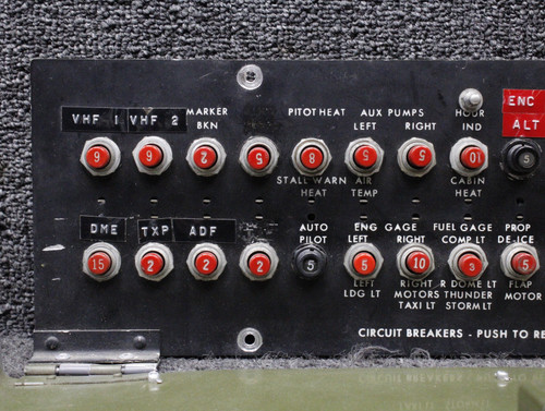 0812405-55, 0812506-201 Cessna 310L Circuit Breaker Panel Assembly with Door