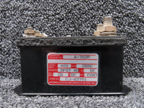 A-703P Hartman Relay Assembly (400A, 28VDC)