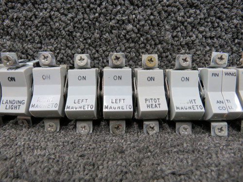99377-003, 99377-026 Piper PA-34-200T Landing Light Rocker Switch Set of 13