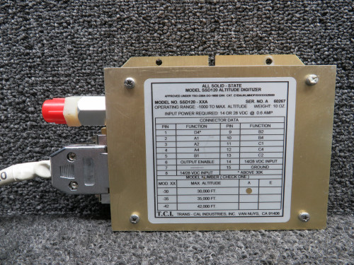 SSD120-30A Trans-Cal All Solid-State Altitude Digitizer (Volts: 14-28)