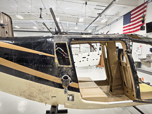 Bell 206B Fuselage with Bill of Sale, Data Tag, Airworthiness, and Logbooks