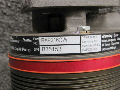 RAP216CW Continental TSIO-520 Rapco Dry Air Pump Assembly (Core)