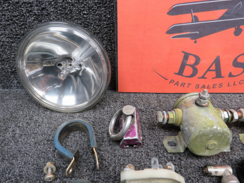 1976 Cessna T207 Goodie Bag with Relays, Switches, Lights, Brackets, Resistor, Etc