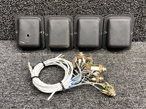 Cessna 177B Headset Microphone Jack Set with Mounting Plates