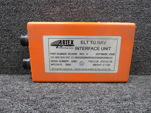 453-6500 Artex Emergency Locator Transmitter to Navigation Interface Unit