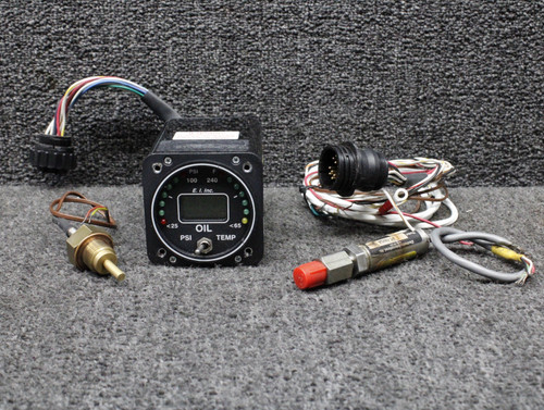 OPT-1 Electronics Int. Oil Temperature-Pressure Indicator with Probe, Transducer