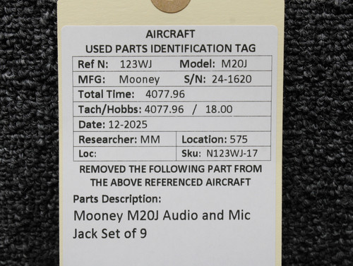 Mooney M20J Audio and Mic Jack Set of 9