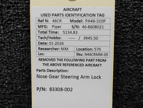 83308-002 Piper PA46-310P Nose Gear Steering Arm Lock