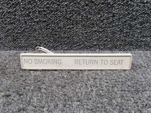 BR9206-601 Bruce Industries No Smoking Return To Seat Sign