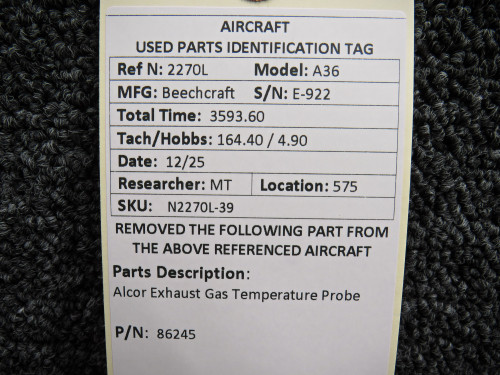 86245 Alcor Exhaust Gas Temperature Probe