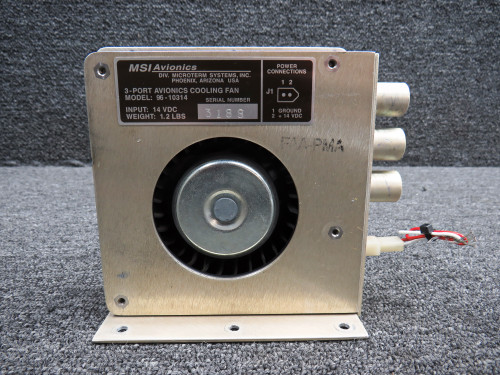 96-10314 MSI Avionics 3-Port Avionics Cooling Fan Assembly (Volts: 14)