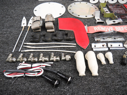 Beechcraft A36 Goodie Bag with Placards, Mic Jacks, Inspection Covers, etc.