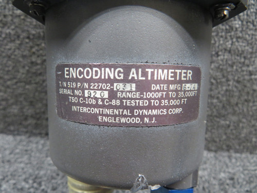 519-22702-031 International Dynamics Encoding Altimeter with Mods