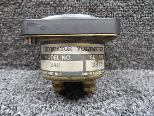 34H (Alt: 550-556) Rosemount Voltmeter Indicator