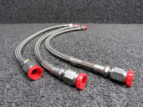 M206-20H100-041 Bell 505 Steel Braid Hose Assembly Set of 3