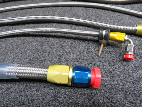 156005-3S-0146-T, 156001-4S-0250-T Parker Stratoflex Steel Braid Hose Set of 5