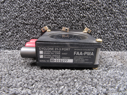 CRB-122253 Lonestar Cyclone-21 Avionics Cooling Fan Assembly (24VDC, 200mA)