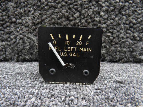 819478 Stewart Warner Left Main Fuel Quantity Indicator