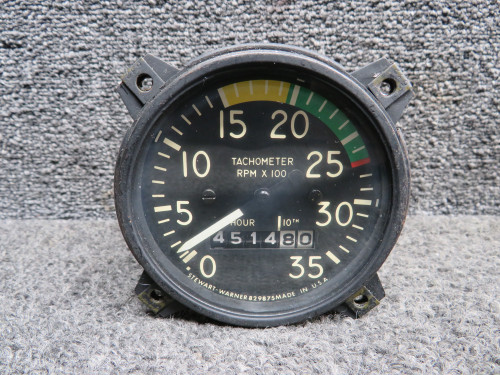 829875 (Alt: 801012-4) Stewart-Warner Tachometer (Hours: 4514.80)