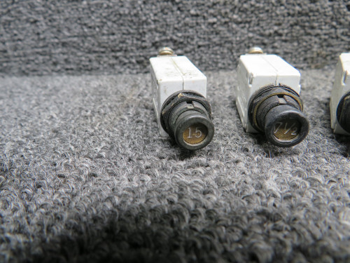 7277-2-15, 7277-2-7.5 Klixon Circuit Breakers Set of 3 (Amps: 7.5, 15)