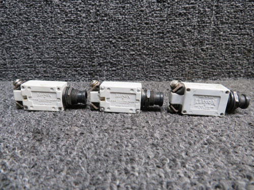 7277-2-15, 7277-2-7.5 Klixon Circuit Breakers Set of 3 (Amps: 7.5, 15)