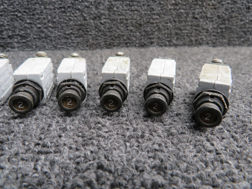 7277-2-2 Klixon Circuit Breaker Set of 9 (Amps: 2)