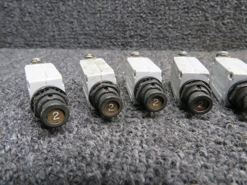 7277-2-2 Klixon Circuit Breaker Set of 9 (Amps: 2)