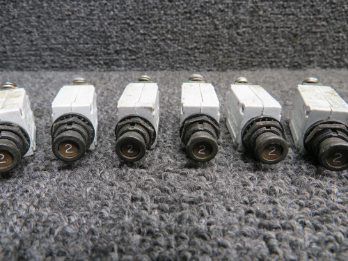7277-2-2 Klixon Circuit Breaker Set of 9 (Amps: 2)