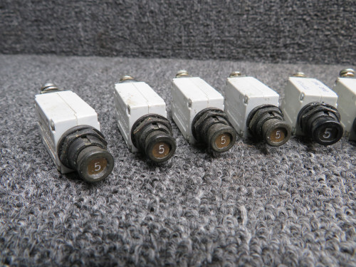7277-2-5, 7274-2-5 Klixon Circuit Breaker Set of 11 (Amps: 5)