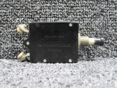 109-210-102 (Alt: 454-657) Wood Electric Press to Reset Circuit Breaker, 10A