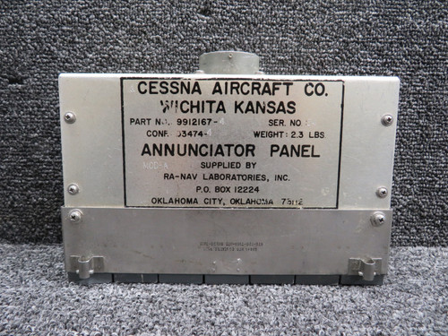 D3474-4 (Alt: 9912167-4) Ra-Nav Lab Inc Annunciator Panel with Modifications