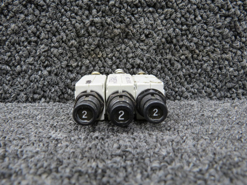 7274-2-2, 7277-2-2 Klixon Circuit Breaker Set of 3 (Amps: 2)