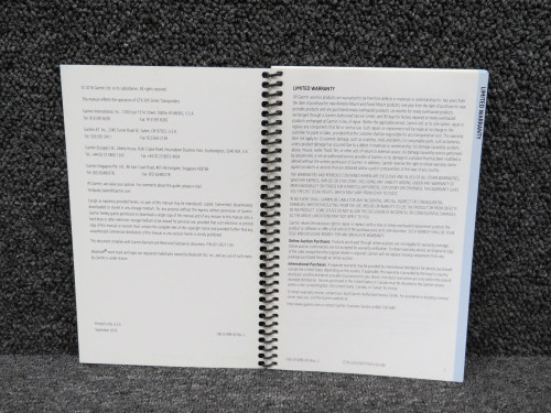 190-01499-00 Garmin 2016 GTX 335-345 Series ADS-B Transponder Pilot’s Guide