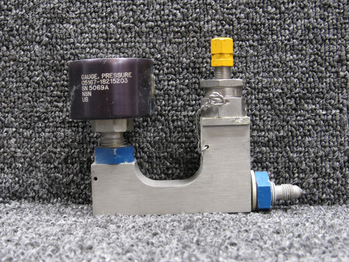 05167-18215203 Cessna Citation 550 Pressure Gauge with Fitting