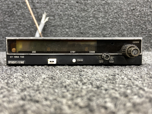 064-1054-30 Bendix KY-196A VHF Communication Radio w Tray & Mods (Core, 28V)