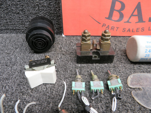 1985 Mooney M20K Goodie Bag with Switches, Relays, Warning Horns, etc.