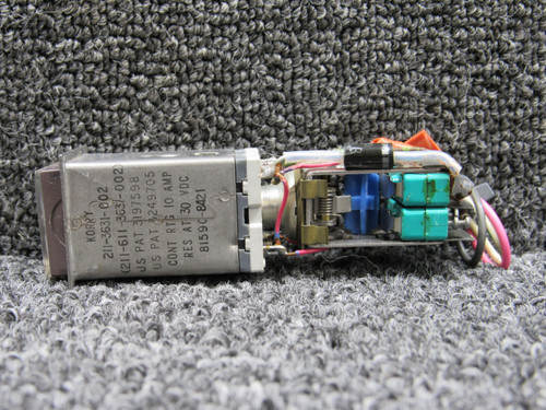 211-3631-002 (Alt: 211-611-3631-002) Korry Mapco Push Switch (Volts: 30, Amp: 10)