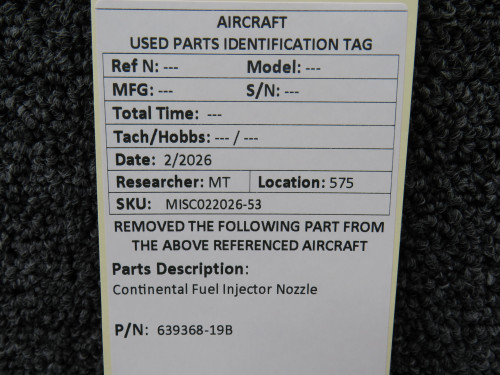 639368-19B Continental Fuel Injector Nozzle