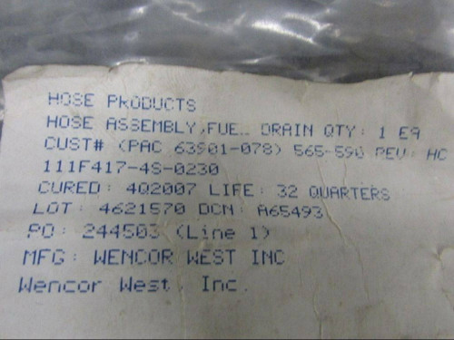 565-590 Piper PA46-350P Hose Assembly (SA)