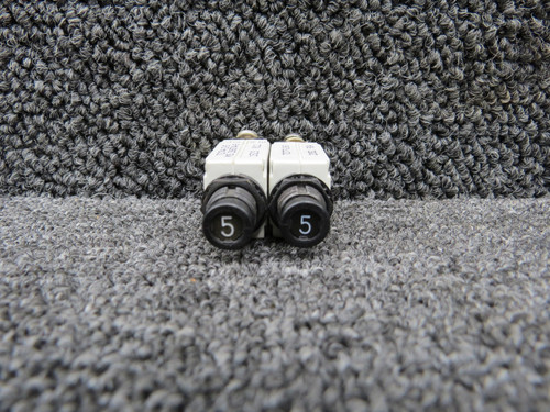 7277-2-5, 7274-2-5 Klixon Push Circuit Breaker Set of 2 (Amps: 5)