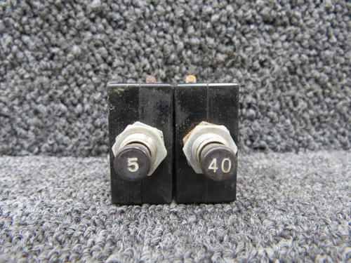 454656, 454665 Wood Electric Circuit Breaker Set of 2 (Amps: 5, 40)