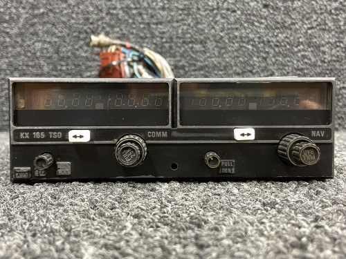 069-1025-00 King Radio KX-165 VHF Comm-Navigation Receiver Radio w Tray (14V)