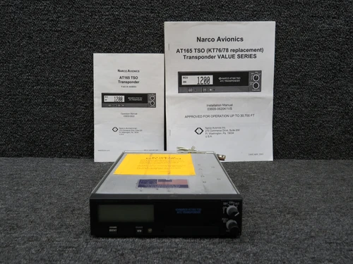 036090308 Narco AT165 ATC Transponder with Tray and Manuals