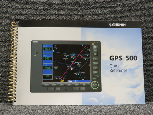 190-00181-61 Garmin 500 GPS Quick Reference Book