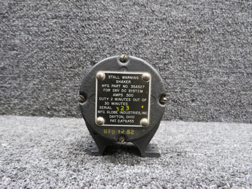 35A527 Globe Industries Stall Warning Shaker (28 Volts)