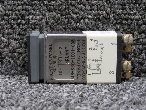 10-61803-12 (Alt: 318-630-1001-008) Korry Not Armed Switch