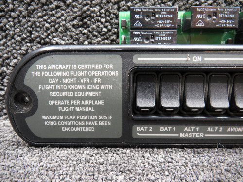 A2175 (Alt: 24900-001) Cirrus SR22 Moritz Bolster Switch Panel Assembly