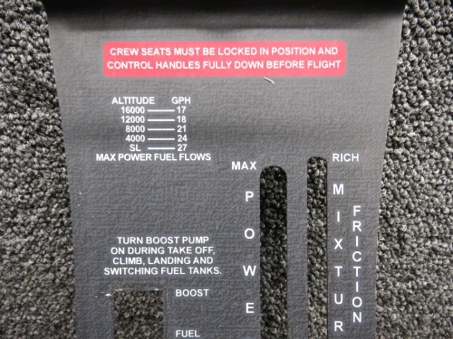 22044-005 Cirrus SR22 Center Console Engine Control Panel Assembly