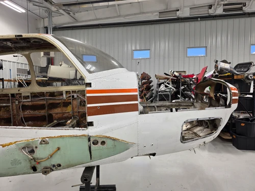 Beechcraft 35 Fuselage with Bill of Sale, Data Tag, Airworthiness, and Logbooks